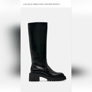 BNWT! Zara knee-high leather boots